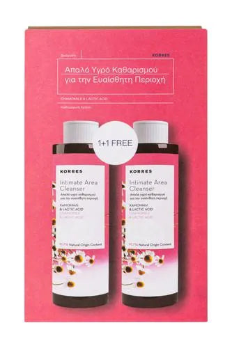 Korres Intimate Cleanser Χαμομήλι & Γαλακτικό Οξύ 1+1 Δώρο